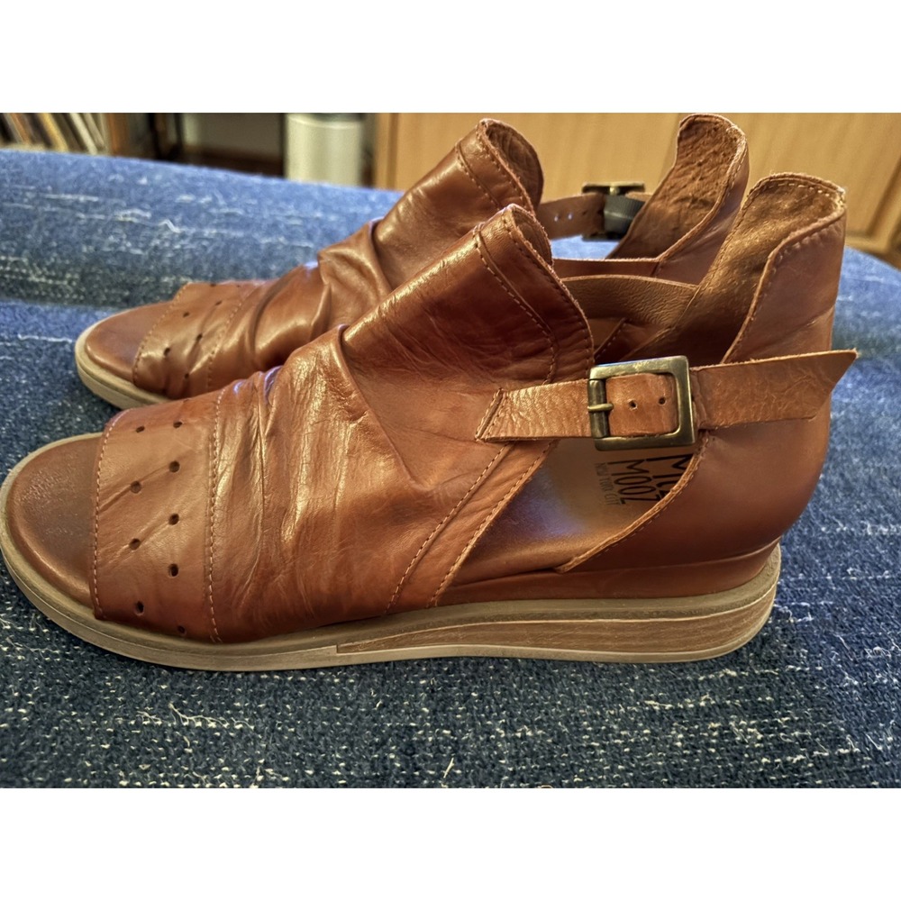 Miz Mooz Conor Sandals Shoes Womens EU 40 Brown Leather Slingback